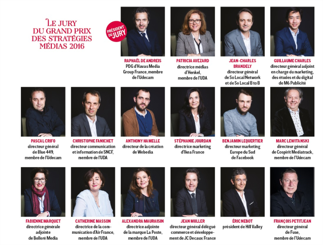 jury Grand Prix des stratégies médias 2016