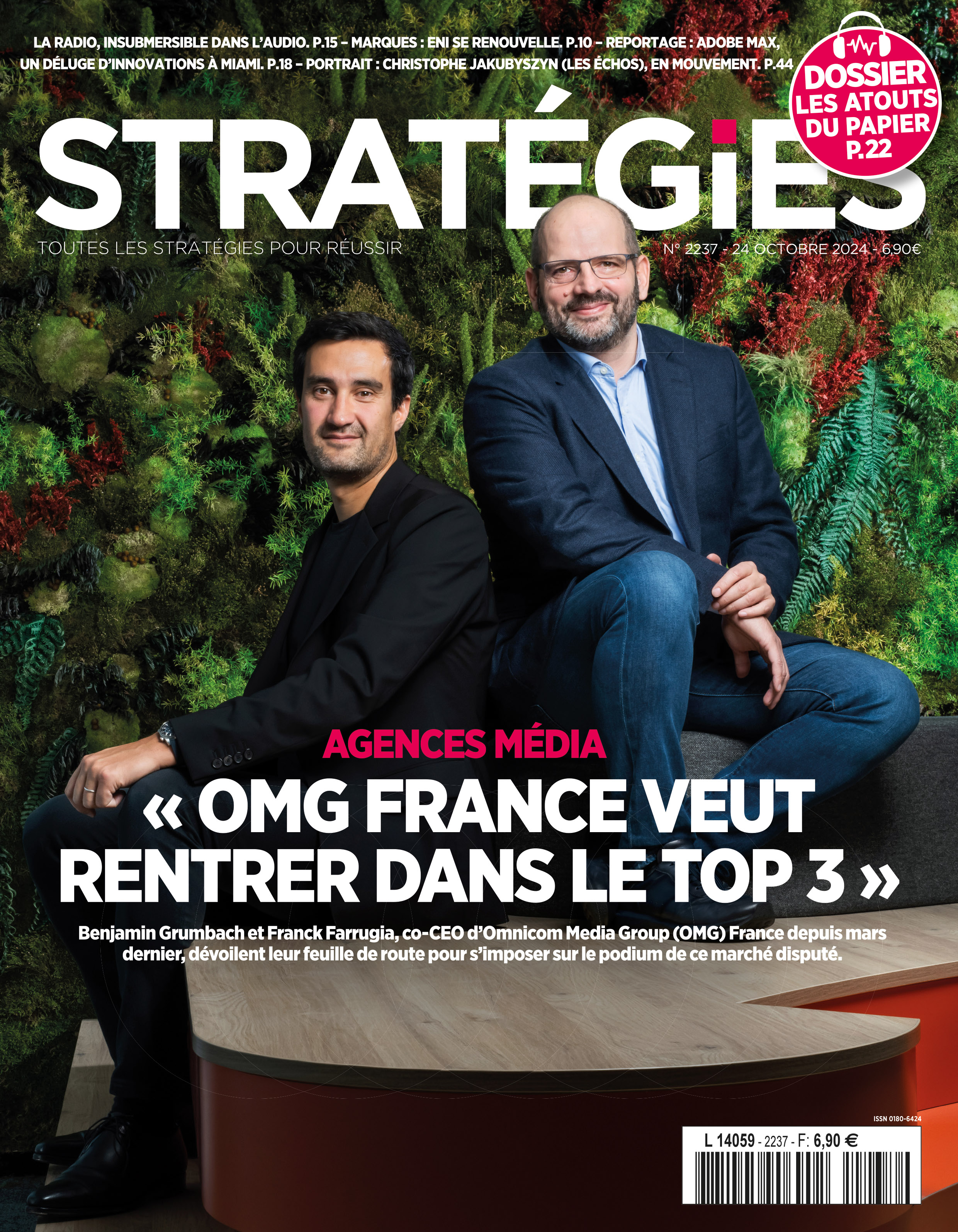 Couverture du magazine Stratégies n°2237 : «OMG France veut rentrer dans le top 3 des agences média»