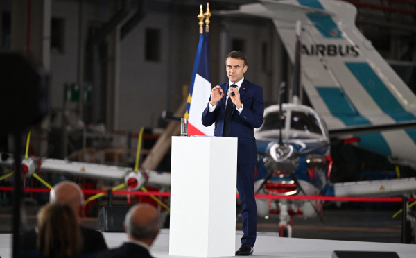 Emmanuel Macron lors de son discours sur l'innovation, le 11 décembre à Toulouse.