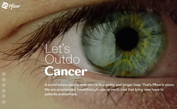 Pfizer a utilisé l’IA générative pour créer les textes et les images de son nouveau site dédié au cancer, Let’s outdo cancer.