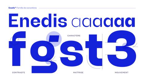 4uatre et Black Foundry pour Enedis – « Enedis – Typographie »