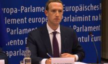 Mark Zuckerberg au Parlement européen, en mai 2018.